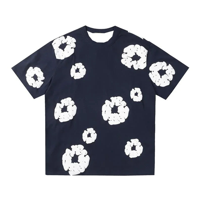 Foaming Print Streetwear T-shirt