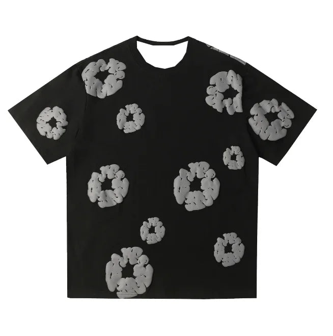 Foaming Print Streetwear T-shirt